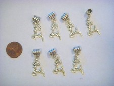 DEER - TIBETAN SLIVER SINGLE CHARM DANGLE FOR BRACELETS OR PENDANTS
