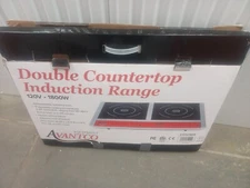 Avantco IC18DB Double Countertop Induction Range / Cooker - 120V, 1800W