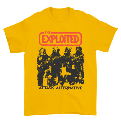 Vintage The Exploited ATTACK ALTERNATIVE For Fan Gold All Size Shirt AC2192