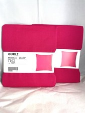 2X IKEA GURLI Cushion Cover 20" x 20" 100 Cotton Bright Pink, Couch Sofa Bed