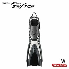 Tusa Hyflex Switch Dive Fins - Large White SF-0104L-W - Open Heel