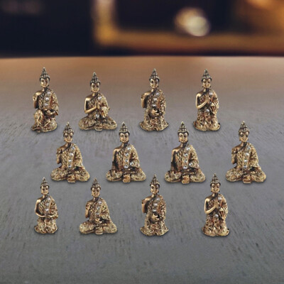 12-PC Thai Buddha in Different Poses 3.5''H Figurine Home Decor Unique Gift