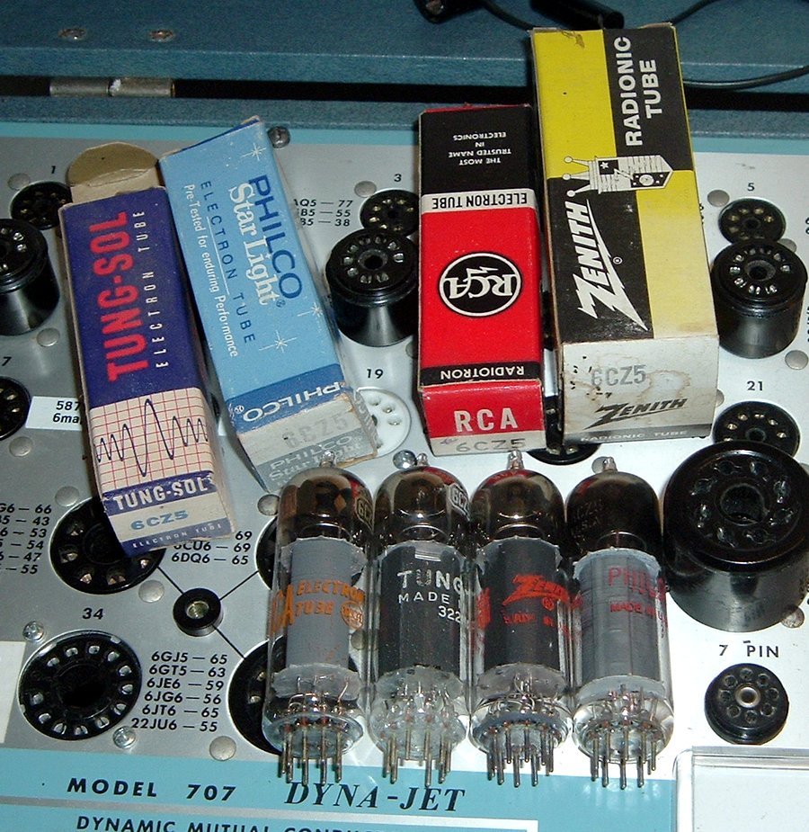 JUKEBOX TUBES 4 new 6CZ5 / 6973Sub tube NOS NIB USA plate current