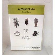 a muse studio Harvest Blessings 7pc Stamp Set Open
