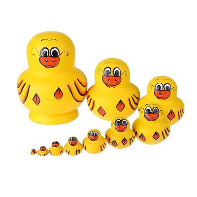 1 Set Color Painted Girl Wood Russian Nesting Matryoshka Dolls Toys Gifts N#S7