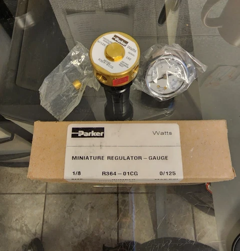 Parker miniture regulator-guage R364-01CG Size 1/8 Max. psi 0/125