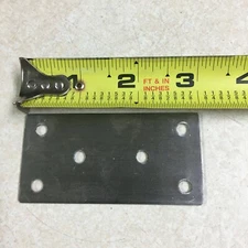 Flat Stainless Steel Marine Repair Fixing Mount Plate 3" x 1-1/2" w/ 6 Holes