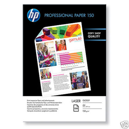 Papier HP Brillant Glossy Laser A4 150g ramette de 150 feuilles blanches cg965a