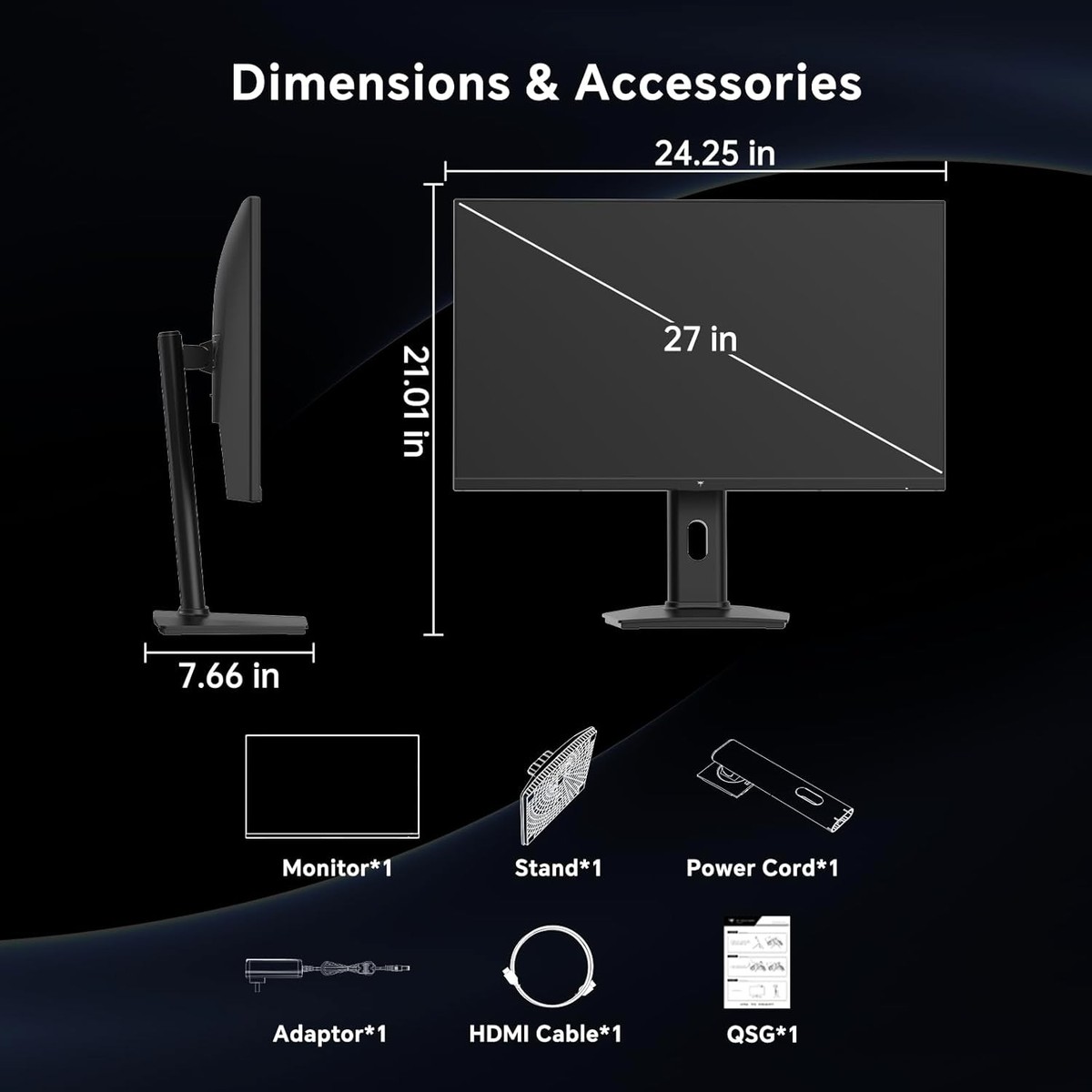 KTC H27F7 27'' Gaming Monitor 240Hz FHD 1080P IPS Height Pivot