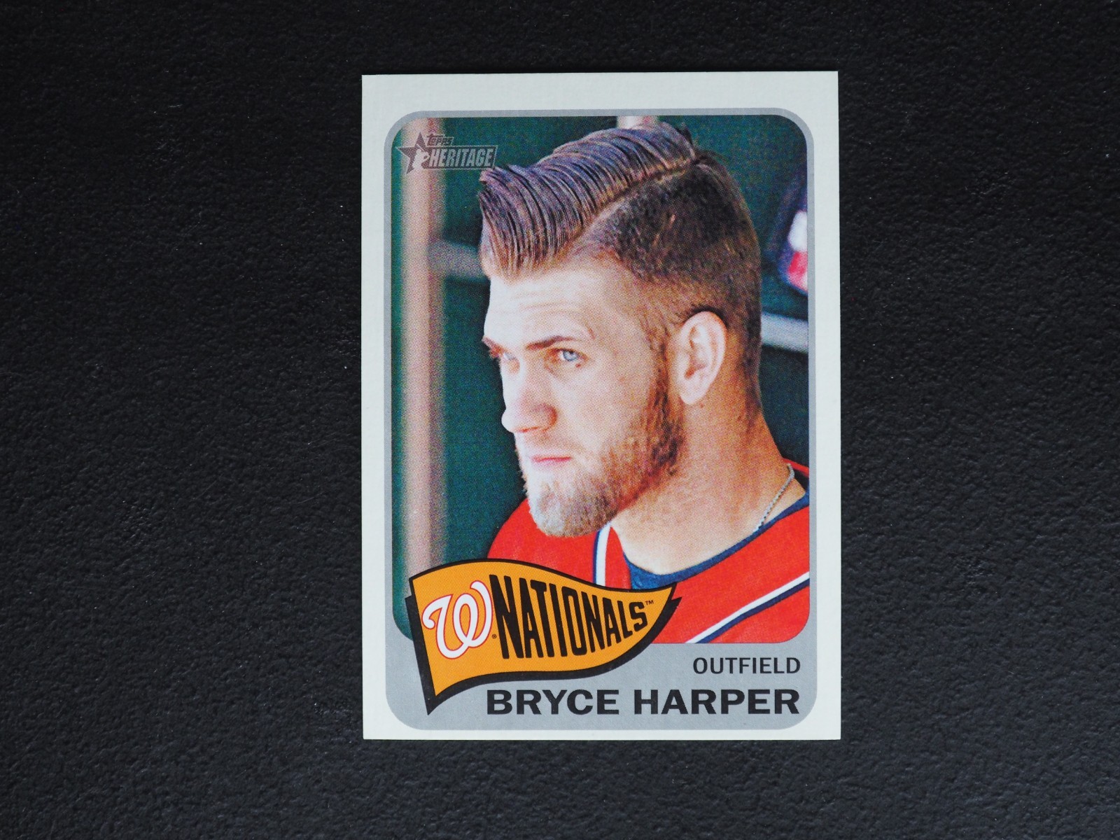 2014 Topps Heritage Bryce Harper Logo Variation Short Print SP MINT