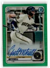 2020 Bowman Draft Chrome Pick Autographs Green Refractor Garrett Mitchell /99