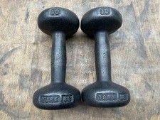 York US 10 lb Bun Head Iron Dumbbells, x 2 bu...