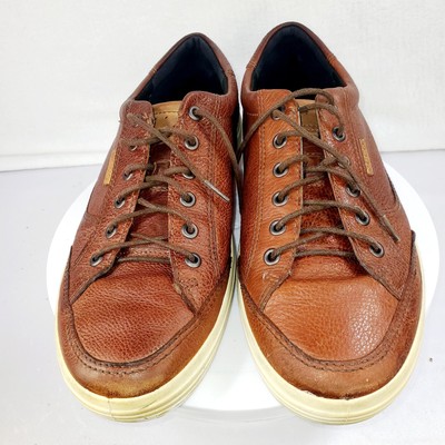 Ecco Soft 7 1/2   Cognac Brown Leather City Sneaker US Size-8,UK 8.5  sku:B176