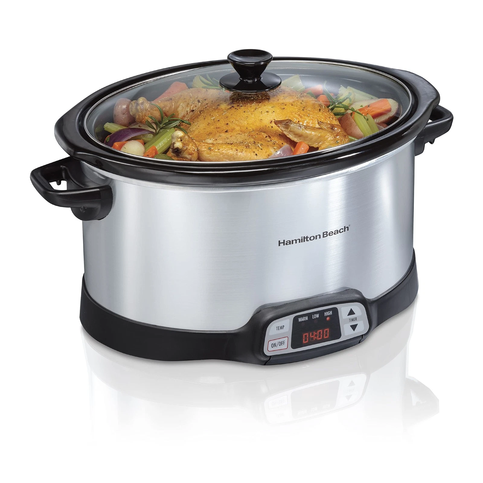 Hamilton Beach 8 Quart Programmable Slow Cooker with Three Temperature Setti...