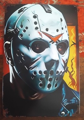 FREITAG DER 13. ''JASON MASK'' FILM FILM BLECHSCHILD *VORHEES *HORROR *FILM *NEU