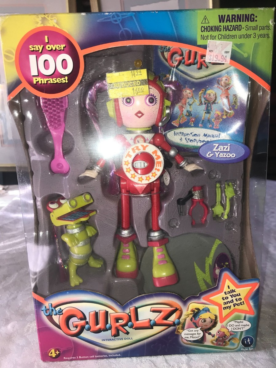 NOS Irwin Toy 2002 THE GURLZ Interactive ZAZI & YAZOO Talking DOLL