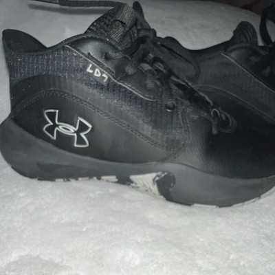 Under Armour LD7 Lockdown Black Athletic Sneakers Unisex Kids Lace Up Size 6.5Y