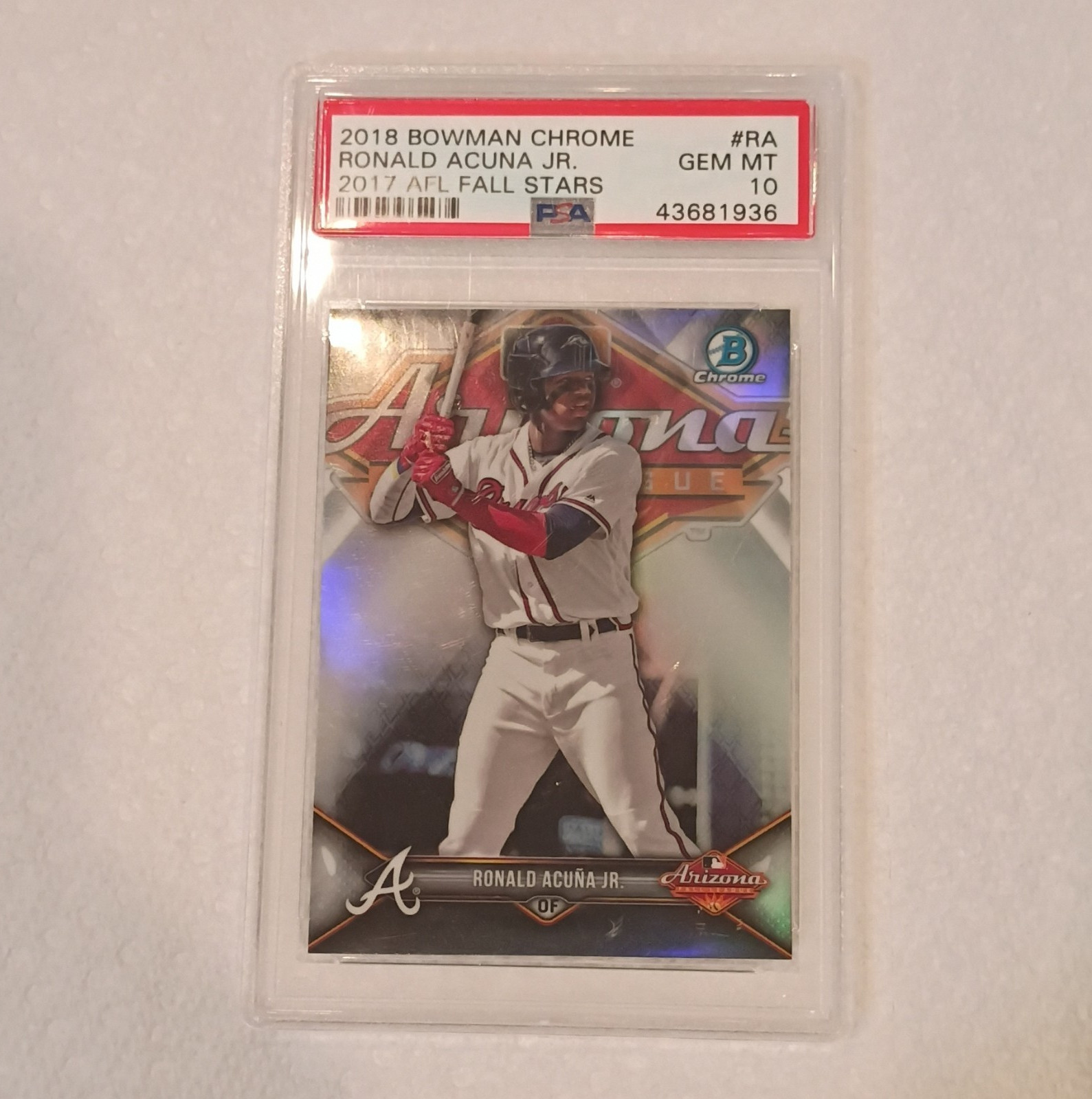 Topps 2018 Bowman Chrome Ronald Acuña Jr. AFL Fall Stars PSA 10 AFL-RA