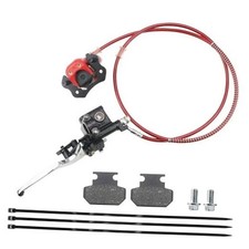 Rear Hydraulic Disc Brake System Caliper, ATV Quad Rear Hand Brake Red