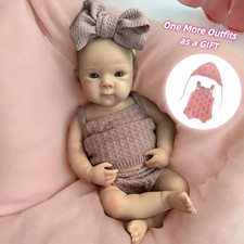 13inch Waterproof Bettie Reborn Silicone Girl Doll with 2 Outfits Soft Touch New