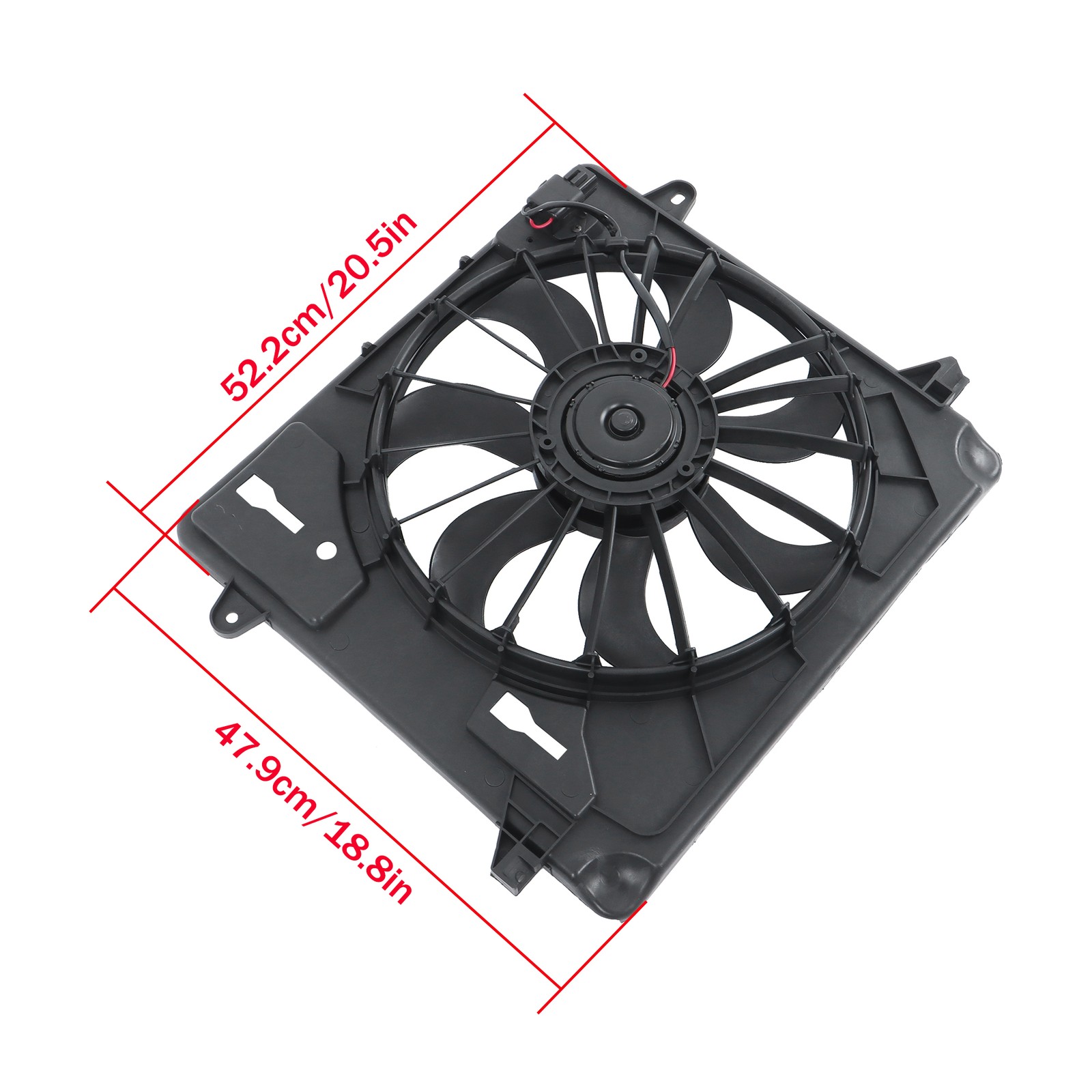 Radiator Cooling Fan Assembly For Jeep JK Wrangler 2007-2011 V6 3.8L 55056642AB thumbnail 2