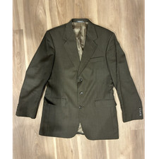 Haggar Brown Men Single-Breasted Three Button Notch Lapel Blazer Dry Clean Only