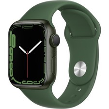Apple Watch Series 7 45mm GPS Green Case Clover Band MKN73LL/A