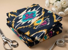 Hand Block Print Cotton Fabric by the Yard Indian Artisan Sewing Material