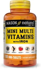 MASON NATURAL Daily Mini Multi Vitamins with Iron, 100 Count (Pack of 1) 