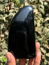 130MM Large Black Obsidian Crystal Freeform - Natural Protection Stone Reiki Gem