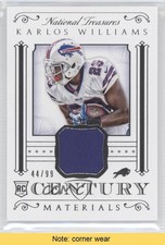 2015 Panini National Treasures Century Materials 44/99 Karlos Williams READ 5x8
