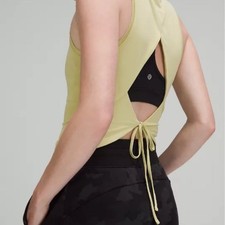 Lululemon Open Tie Back Tank size 2 Dew Green DWGN