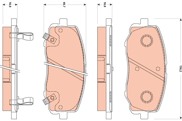 TRW GDB3510 BremsklöTze, BremsbeläGe FüR Hyundai I20 (Pb, Pbt)-image