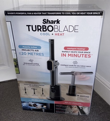 Shark TurboBlade Cool + Heat Fan | Black | Sealed - Fast UK Shipping
