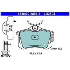 Satz Bremsbeläge Bremsklötze hinten für VW Bora 1 1J2 1J6 Golf 3 1E7 4 | 2419