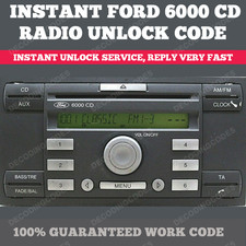 FORD RADIO CODE DECODE SERVICE FOCUS MONDEO TRANSIT CONNECT 6000CD STEREO