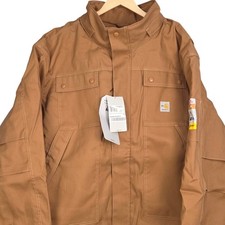 Carhartt FR Quick Duck Insulated Coat Mens 4XL Brown Full Swing CAT 3 OJ2182 NEW