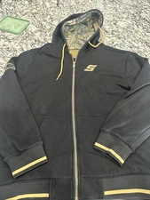 Men's Snap-On Sawbuck Workwear by CHOKO Black / Camo Full Zip Hoodie 2XL