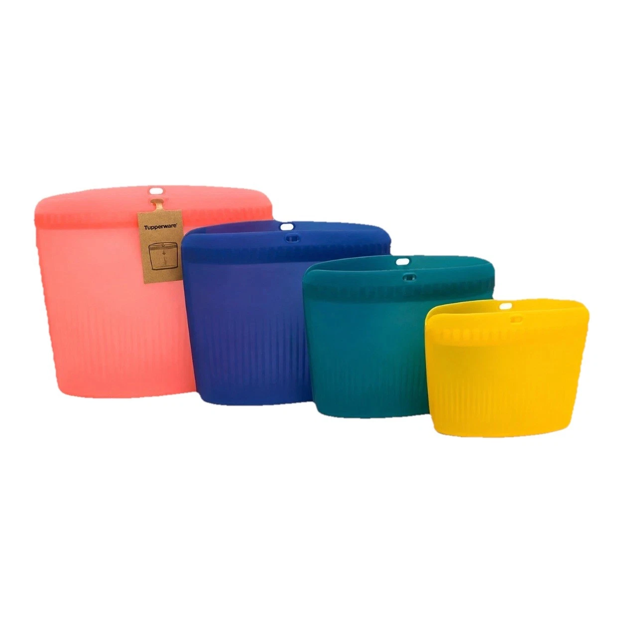 Tupperware THE ULTIMATE SILICONE BAG SET of 4-Freezer Microwave Oven safe - NEW
Opens in a new windo