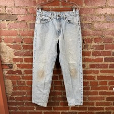 Vintage Levis 550 Jeans Mens 31x30 Light Wash Relaxed Tapered Orange Tab 90s