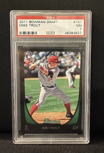 2011 Bowman Draft Picks & Prospects Mike Trout #101 (RC) PSA 7