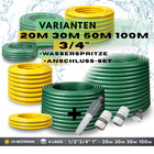 Wasserschlauch 3/4 Zoll 20m 30m 50m 100m + Anschlusssatz 4 lagig Gartenschlauch