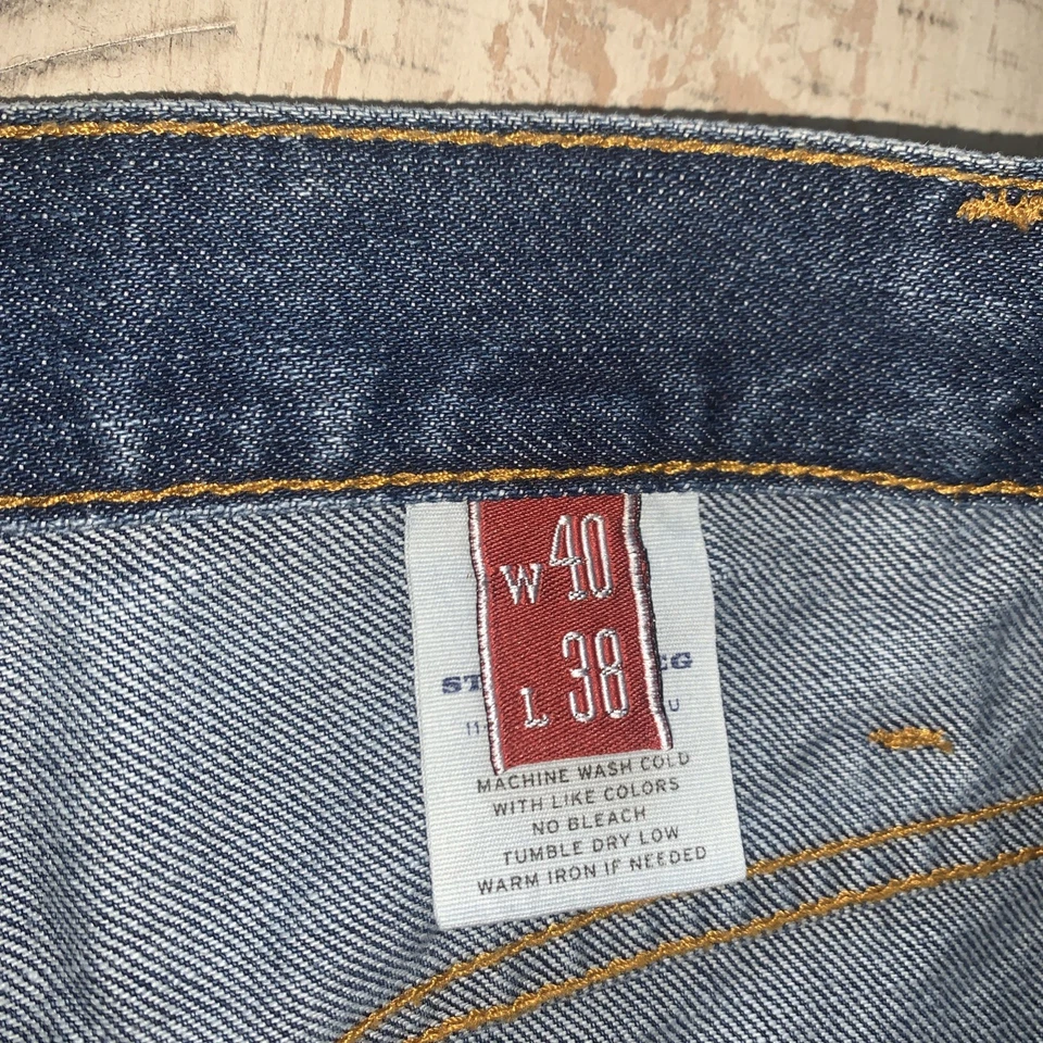 Pantalones de mezclilla ajustados de pierna recta John b Stetson Co 1120 para hombre talla: 40X38 nuevos Foto 4 de 4