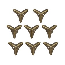 8 x Metal Box Corner Protectors Edge Guard Protector 20x20x20mm Bronze Tone