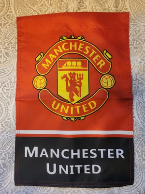 #ad Manchester United 12X18 Inch Soccer Futbol Double Sided Garden Flag $13.99