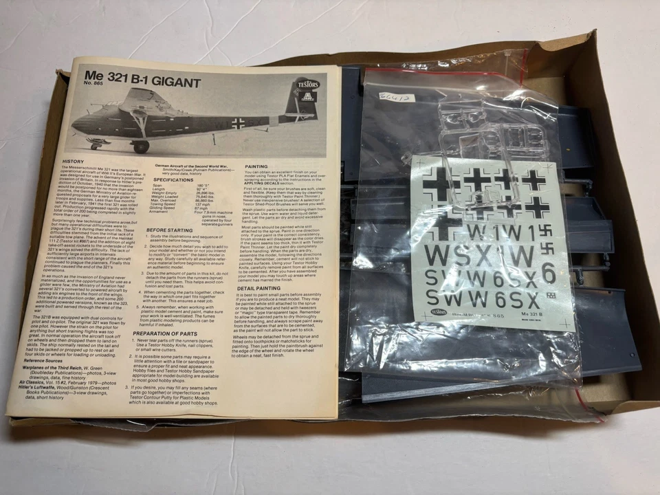 Testors Italaerei Messerschmidtt Me 321 B1 Gigant 1/72 Scale Kit NIB - Image 2 of 4