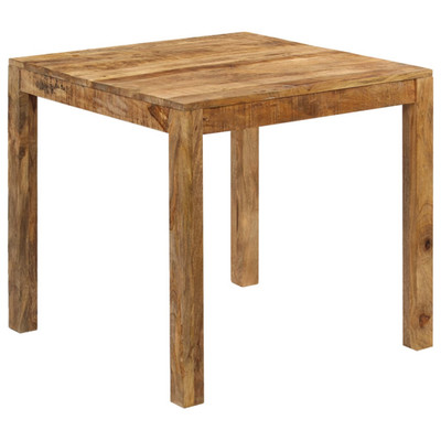 Esstisch massiv Mangoholz naturbelassen 82 x 80 x 76 cm rustikal Eisen stabil