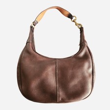 Vintage Y2K Coach Milbrook Zoe Hobo Bag 9603 Brown Pebble Leather Brass Hardware