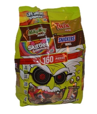 Snickers Twix Milky Way Skittles Candy Bag Mix 160 Pieces 4.15 lb  BB 06/2026