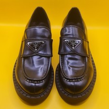 PRADA Women's Brushed Leather Loafers EU 36 US 5.5 UK 3.5